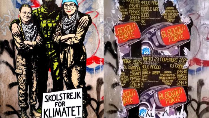 Vandalizzato il murale con Greta Thunberg e Francesca Albanese