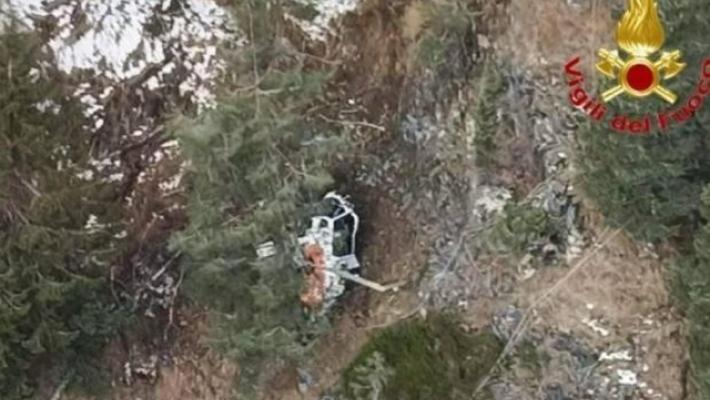 Elicottero caduto in Valtellina, un passeggero è morto