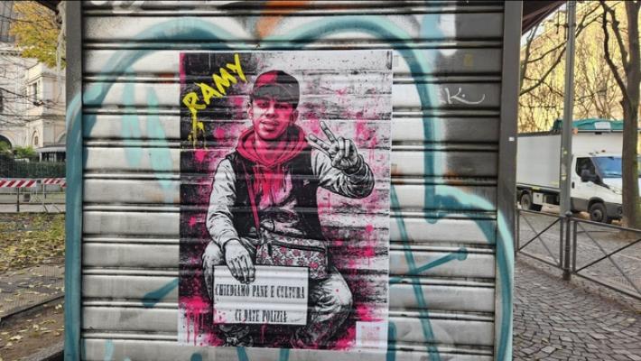 A Milano manifesto per Ramy contro Ambrogino ai Carabinieri