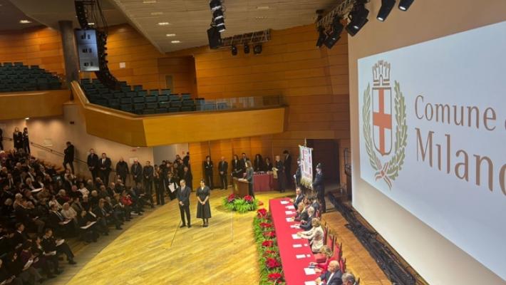 Agli Ambrogini standing ovation per poliziotto Di Martino