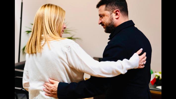 Meloni riceverà Zelensky domani a Palazzo Chigi
