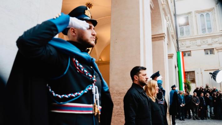 P.Chigi, Meloni e Zelensky condividono i prossimi passi verso una pace giusta