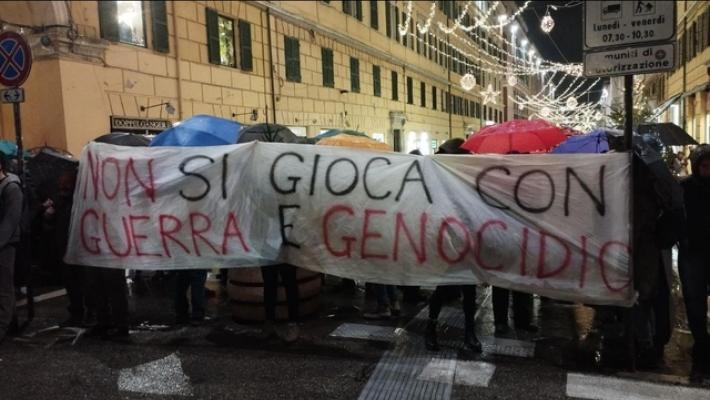 Protesta Centri sociali per la Fiamma Olimpica, 'non si gioca con guerra e genocidio'