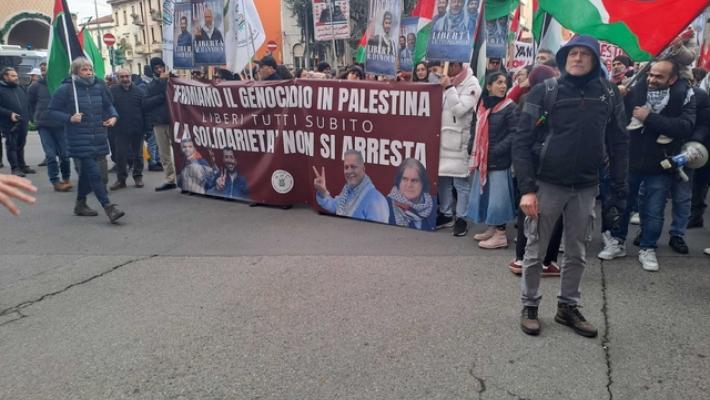 A Milano in mille al corteo per chiedere la liberazione di Hannoun