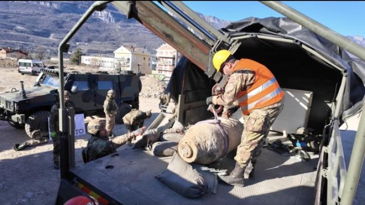 Dopo il disinnesco di una bomba riaperta la zona rossa in Trentino