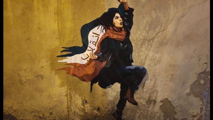 Rivoluzione, opera della street artist Laika contro il regime iraniano