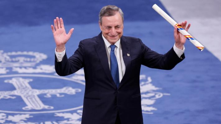 Il premio Carlo Magno a Draghi, 'per la sua grande azione per l'Ue'