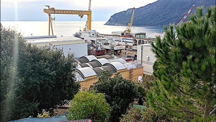 Fincantieri, a Riva Trigoso taglio del nastro per nave 'Quirinale'