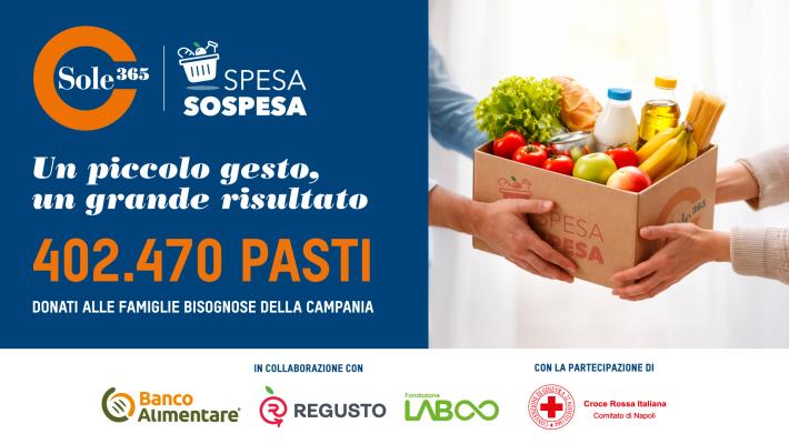 Comunicato Stampa: Sole365 e SpesaSospesa.org&reg;: la solidariet&agrave; raddoppia in Campania.