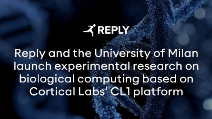 Comunicato Stampa: Reply e Universit&agrave; degli Studi di Milano avviano una ricerca sperimentale sul biological computing