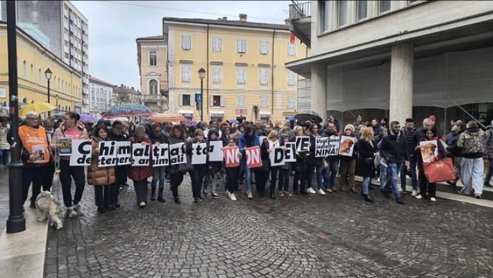Cane restituito a chi lo maltrattava, protesta lungo le vie di Gorizia