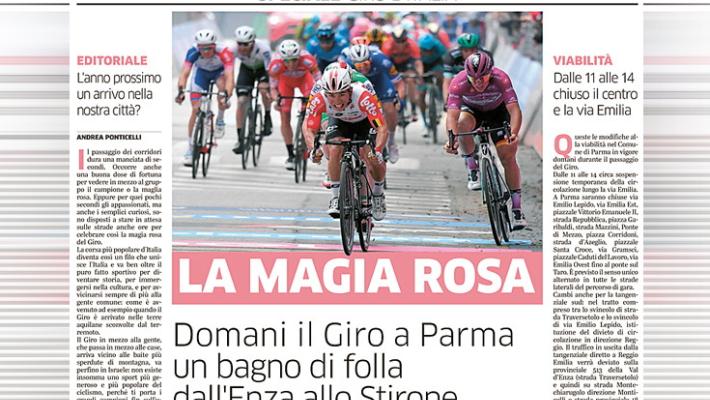 Il Giro d'Italia a Parma: marted&igrave; un inserto sulla Gazzetta 