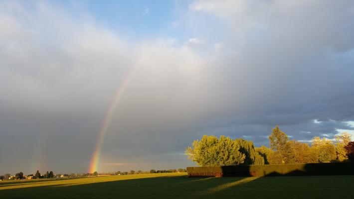 Doppio arcobaleno a Felino