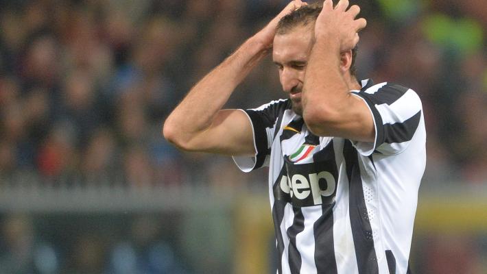 Juventus, tegola Chiellini: lesione al crociato