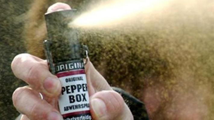 Zuffa  con spray al peperoncino al Salone del Camper