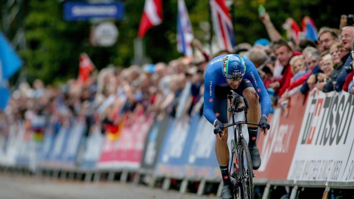 Mondiali, Ganna medaglia di bronzo nella cronometro