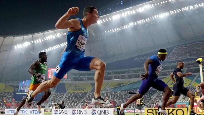 Tortu settimo nella finale dei 100 a Doha. Oro a Coleman