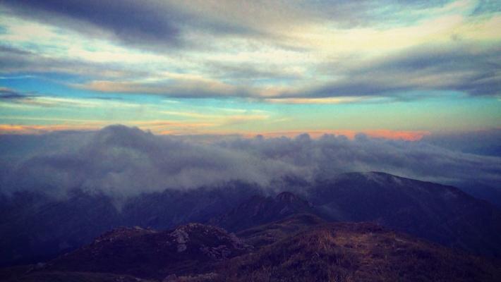 I colori del tramonto sul Marmagna