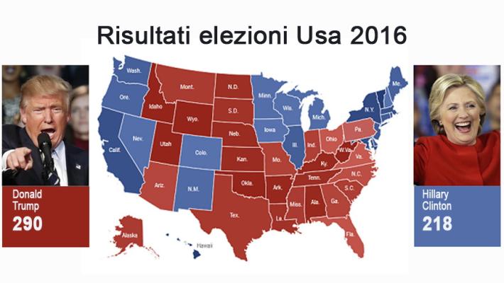 Trump trionfa: è il 45° presidente. Hillary Clinton: "Sconfitta dolorosa" 