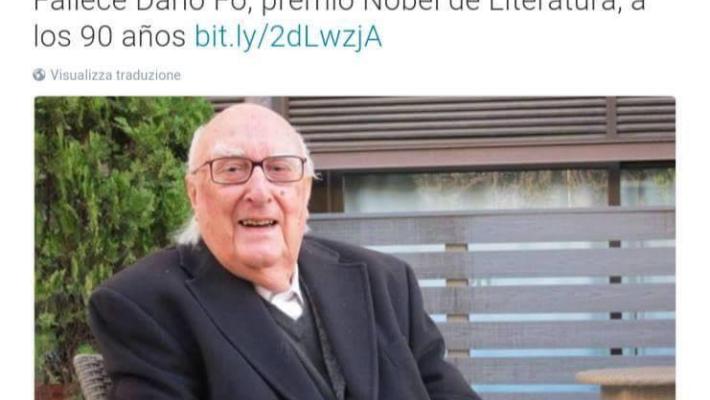 Dario Fo: in Spagna il ricordo con la foto di Camilleri 