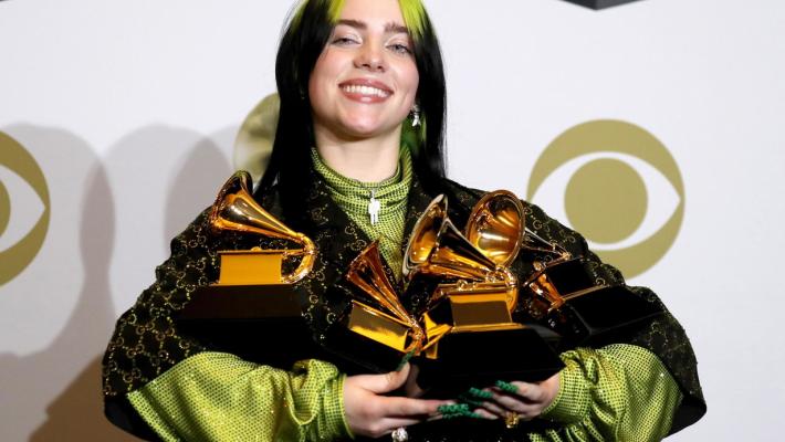 Grammy: trionfo di Billie Eilish, vince in 5 categorie