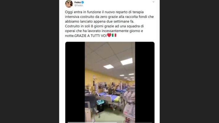 Ferragni-Fedez: "Apre il nuovo reparto di terapia intensiva del San Raffaele" - Video 