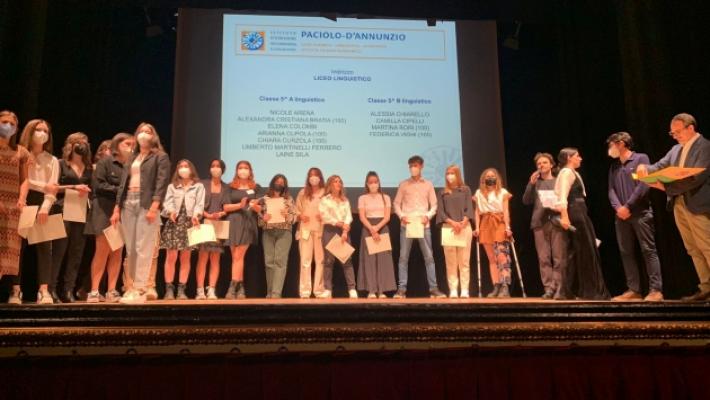 I migliori studenti del Paciolo-D'Annunzio? Sul palco a fare incetta di applausi