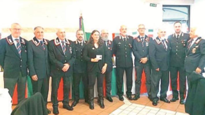 Fidenza,  carabinieri in festa con la campionessa Sara Fantini