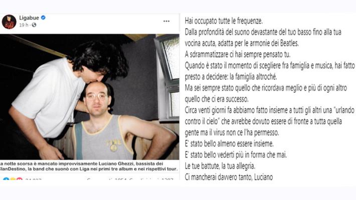 Morto Luciano Ghezzi, storico bassista di Ligabue: "Ci mancherai" -  Video 