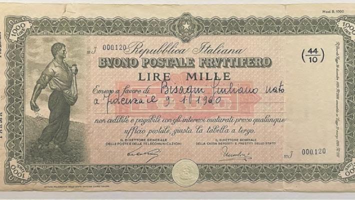 Trova un Buono postale del 1960: potrebbe valere 39mila euro