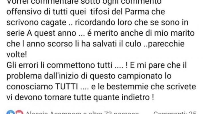 Sepe bersagliato da insulti sui social, la (dura) replica della moglie: "Se siete in A è merito anche di mio marito..."
