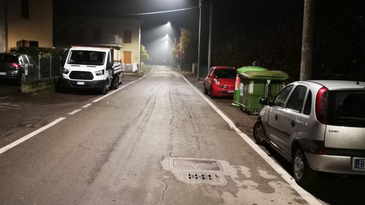 Il lettore Vincenzo: "Cervara di Baganzola, con le luci a led quartiere super illuminato"