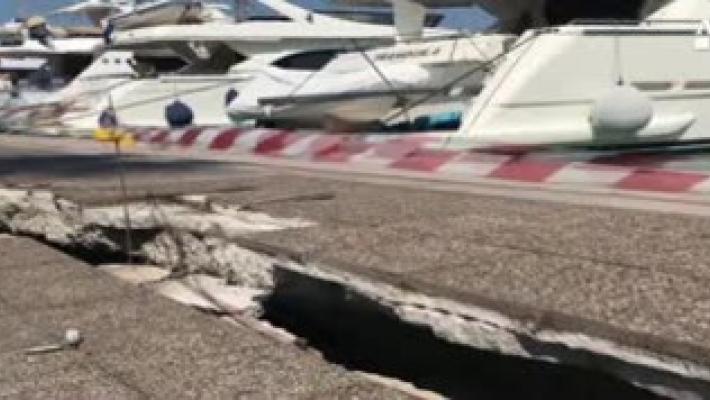 Sisma a Kos, la faglia lungo il pontile