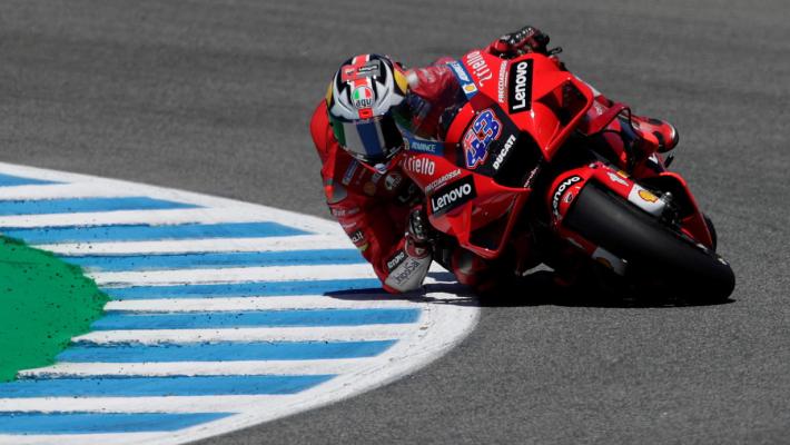Doppietta Ducati a Jerez. Miller, Bagnaia e Morbidelli sul podio
