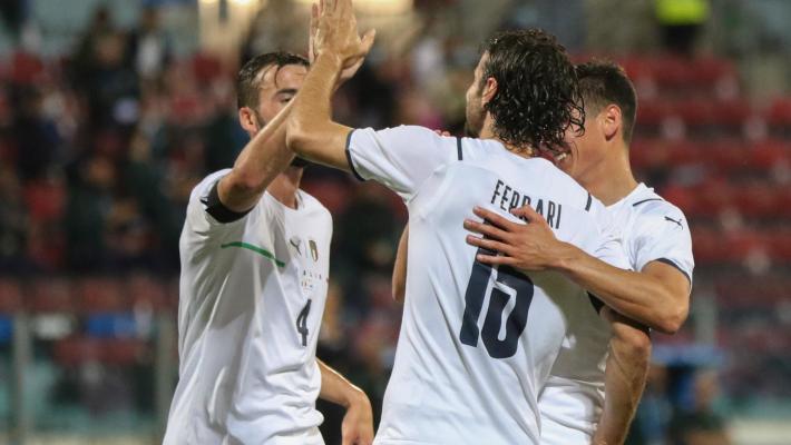 L'Italia batte San Marino 7-0 a Cagliari 