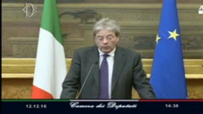 Gentiloni salirà al Quirinale alle 17,30