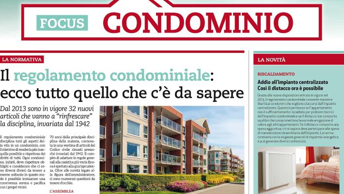 Focus Condominio: tutto quello che devi sapere domani in un inserto