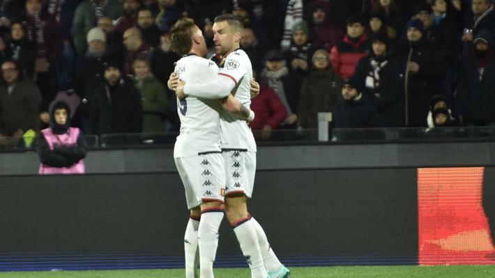 Il Genoa vince 2-1 in rimonta a Salerno