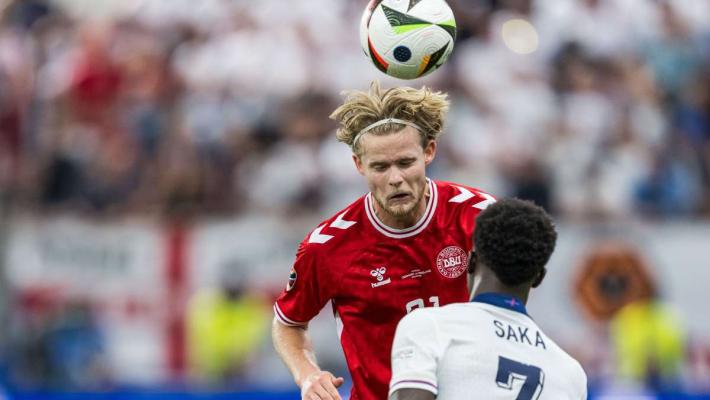 Europa 2024: Danimarca-Inghilterra 1-1, Hjulmand replica a Kane