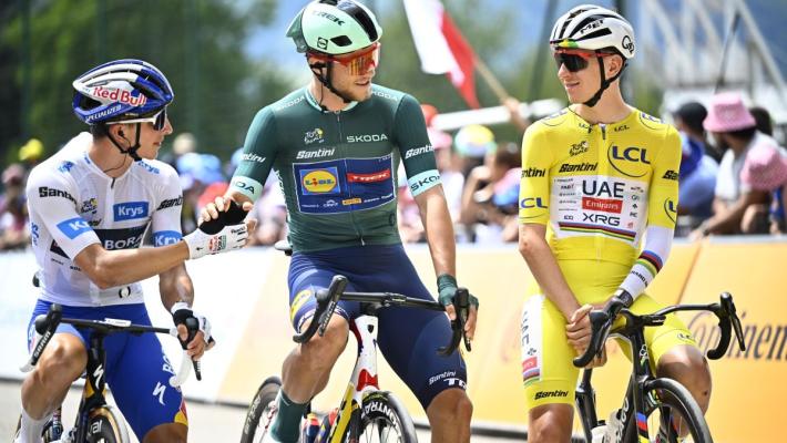 Al Tour 4° trionfo di Pogacar, festa per Milan e Van Aert