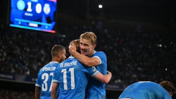 Doppietta di Hojlund, Napoli batte Sporting 2-1