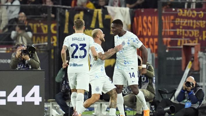 Basta Bonny, l'Inter batte la Roma all'Olimpico 1-0