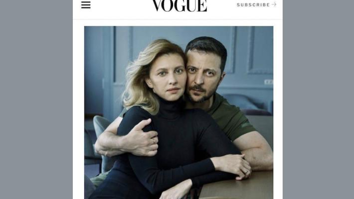 Volodymyr e Olena Zelensky su Vogue, scoppia bufera