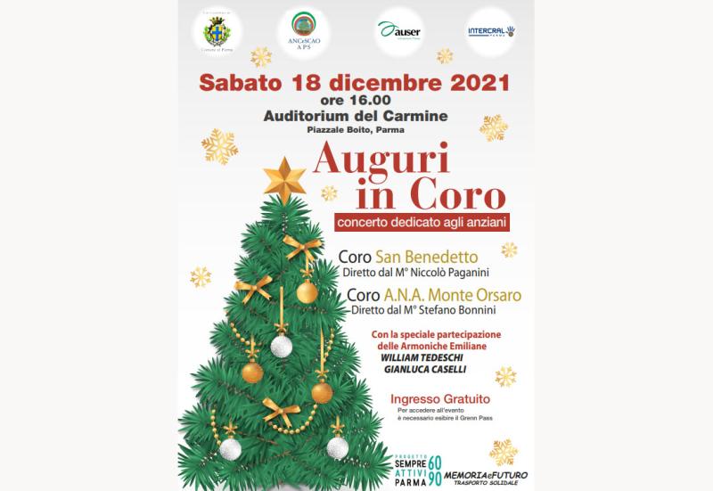 Sabato 18 auguri in musica per gli anziani di Parma all'auditorium del Carmine