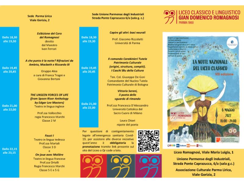 EVENTO I: Notte Nazionale del Liceo Classico, 6 maggio 2022, a partire ore 18.00