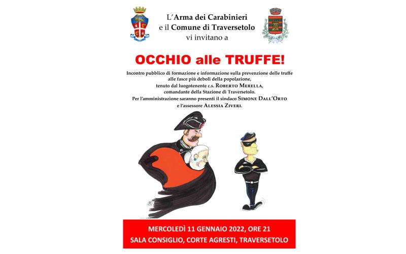 Serata di formazione e informazione "Occhio alle truffe!"