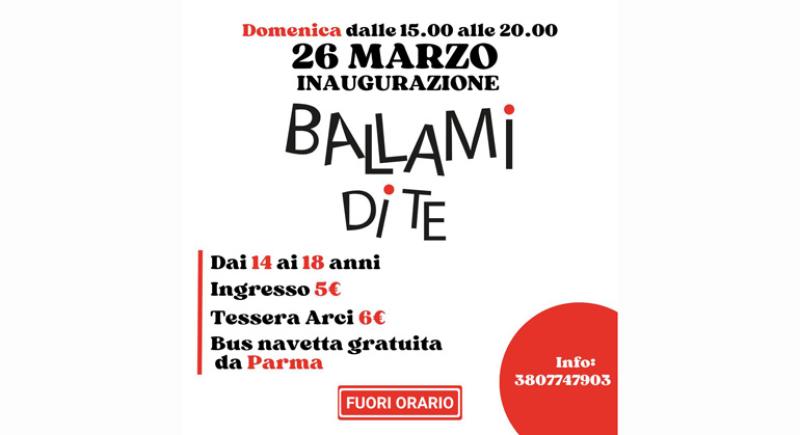 Ballami di te - Il Fuori Orario apre la domenica pomeriggio per i giovanissimi