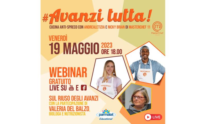 "Avanzi Tutta!", il webinar per le famiglie sulla cucina anti-spreco