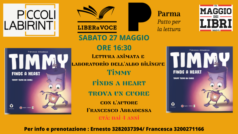 Lettura animata e laboratorio "Timmy Finds a heart trova un cuore"
