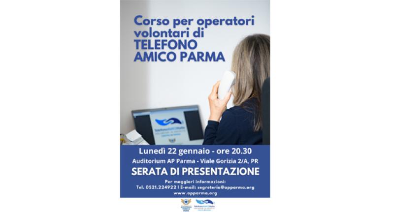 Serata di presentazione del corso per operatori volontario del Telefono amico di Parma
